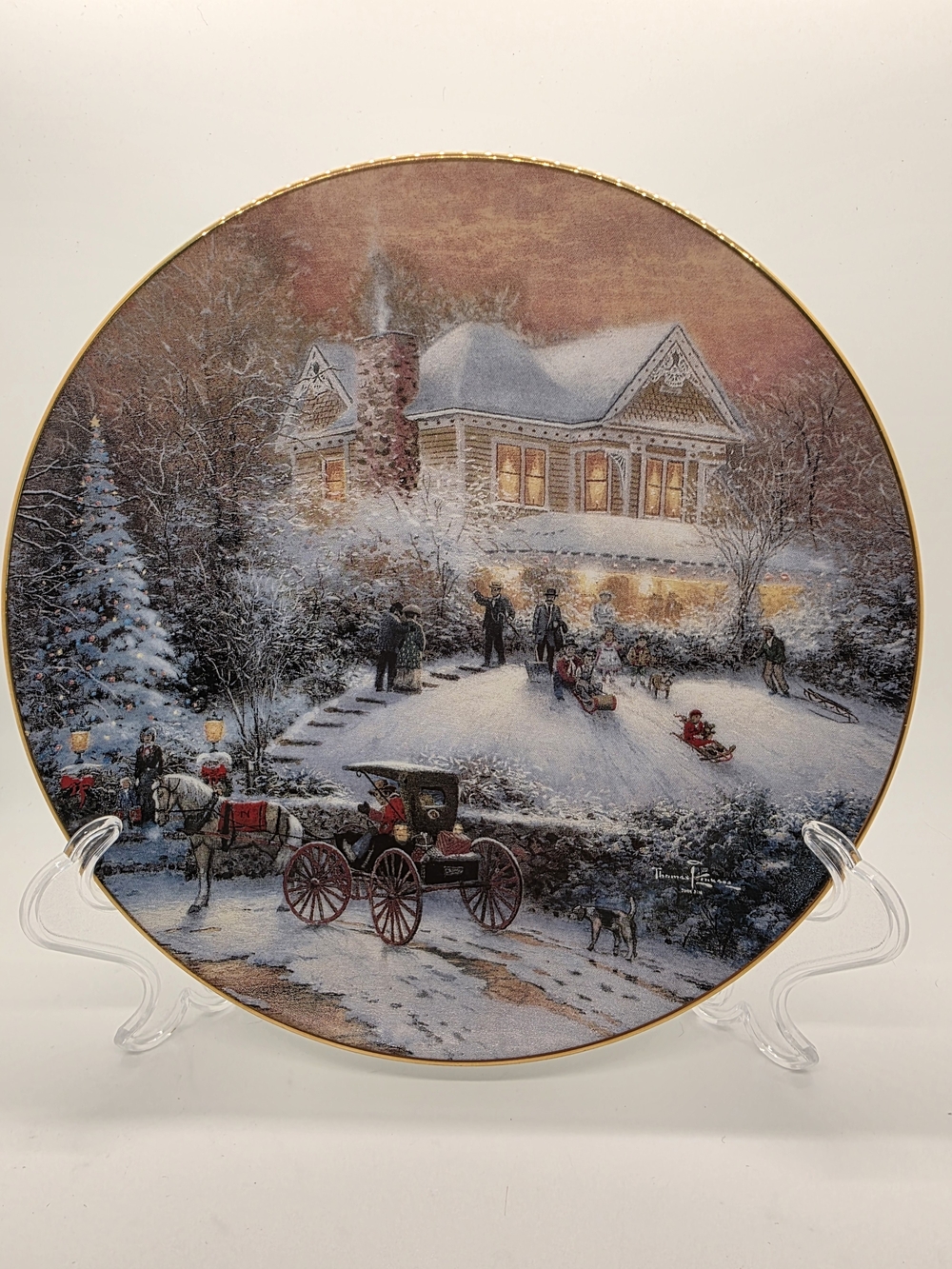 Thomas Kinkade   “All Friends Are Welcome Collector Plate